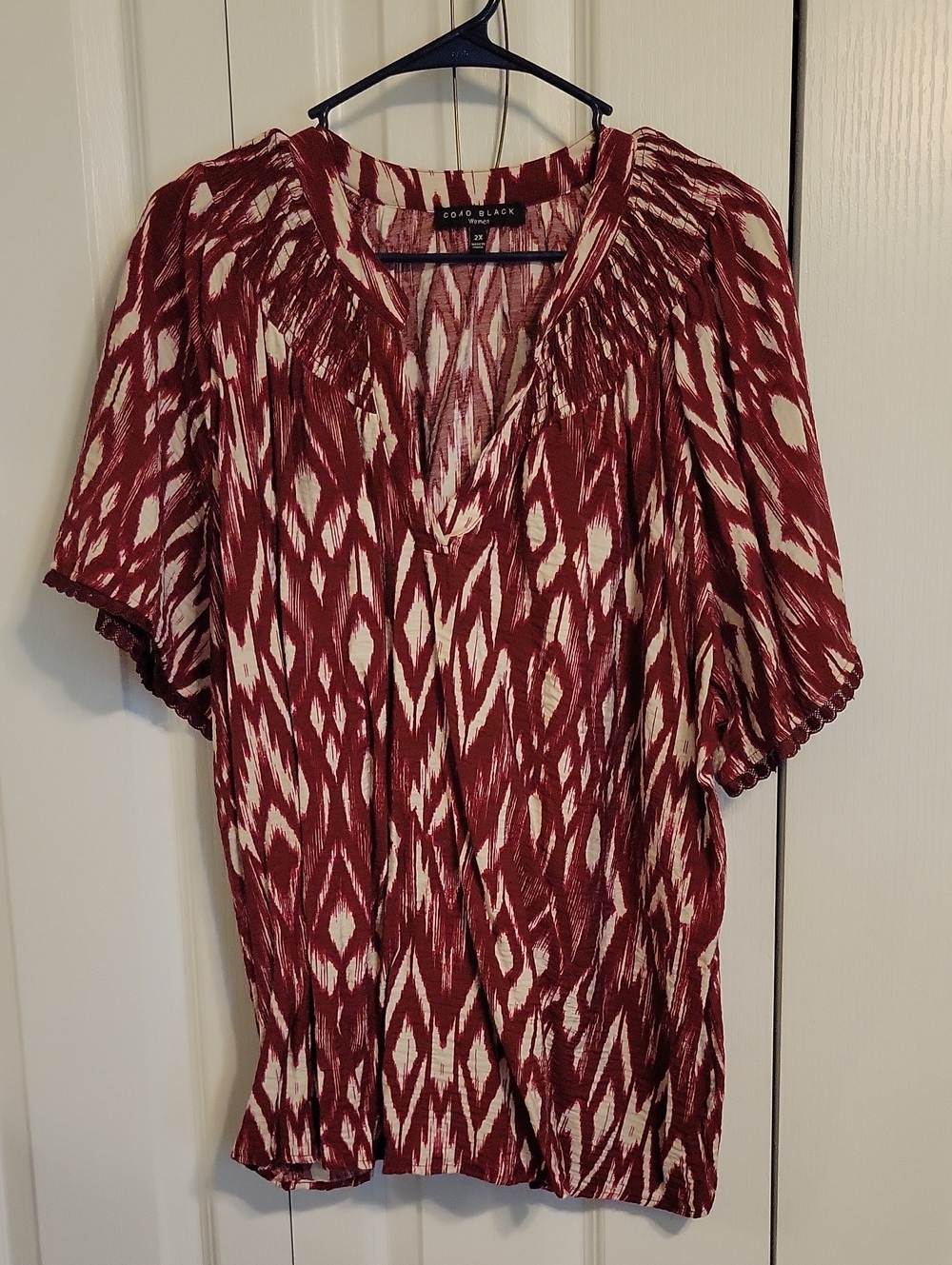 Como Black Boho Top 2x